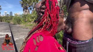 Ebony BBW Goes Fishing and Then Fucks and Sucks A Fisherman