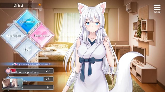 Living together with Fox Demon - Big breasts foxgirl being fucked by horny catgirl lesbian hentai