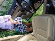 Preview 3 of Multiple ORGASMS in my car # Watch and TOY Real Orgasm masturbation