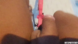 Naked Cycling and Close-Up of My Cock on Public Road