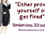 Preview 1 of Femdom Boss Part 2: Endurance Test To Save Your Job RP