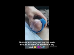 Vibrating cock ring, cumshot!
