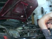 Preview 4 of SEXY MECHANIC GETS POUNDED Toyota AE101