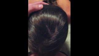 Roommate walked in my room while I was naked so I sucked his dick and he came on my tits