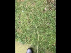 Pissing in Public (part 2) ALMOST GOT CAUGHT!!!