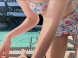 POV Desperate Girl Pees on Bestie In Public!