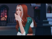 Preview 3 of Sorority Slut Cucks Fraternity Boyfriend With Old Homeless Man And Threesome - Sims 4