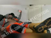 Preview 6 of Horny tradesman gets his cock out