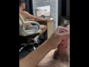 Preview 3 of JERKED AND CUM WHILE FRIEND WAS PLAYING ON THE COMPUTER
