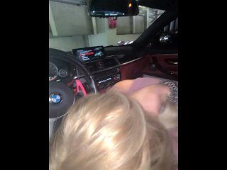 blonde, vertical video, in car, verified amateurs