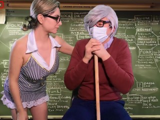 New Teacher Fucks old Teacher to Rank up in the Classroom
