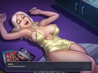 summertime saga, butt, dress, blonde big tits
