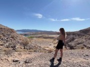 Preview 1 of Epic Big Booty Slut gets Plugged and Fucked on Epic Hike - Horny Hiking ft Molly Pills - POV