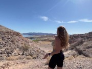 Preview 2 of Epic Big Booty Slut gets Plugged and Fucked on Epic Hike - Horny Hiking ft Molly Pills - POV