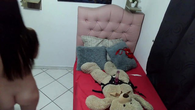 Hot College Girl Has A Fetish And Is Fucking Her Teddy Bear With Strapon