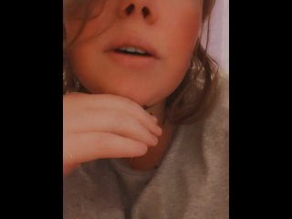 solo female, drooling, vertical video, bbw