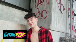 TWINK POP - He Finds A Guy Under The Bridge Trying To Forget His Ex-GF By Getting His Ass Fucked