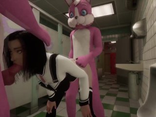 bunny costume, ass fuck, video game, big ass