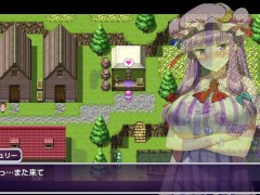 【#06 東方エロゲー(体験版)実況】魔力を失ったパチュリーが体を売って働くお話 お店繫盛の為に客に野外で中出しセックスさせてあげてしまい・・(爆乳パチュリー・ノーレッジ同人エロゲー) - Screenshot 1 of 16 - 巨乳