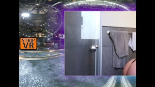 Emily loves her ANAL DILDO in the Space Craft Hanger via the Pleasure Portal on StripVR