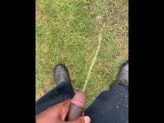 Pissing in Public (Part 3) ALMOST CAUGHT w my Dick out!!!