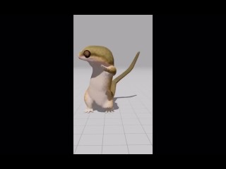 Ступенчатый геккон трясет толстой