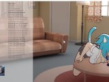 Nicoles Risky Job - Milf catgirl Gumball Nicole using a dildo in live stream hentai game!