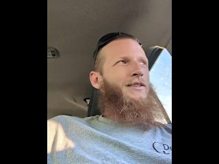 vertical video, redhead ginger beard, chatting, public