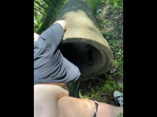 Creampie in the Woods for Neighborhood Slut