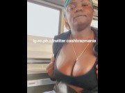 Preview 3 of In public Playing with my titties on the Amtrak train 🚂