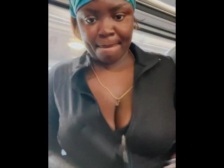 In Public Playing with my Titties on the Amtrak Train 🚂