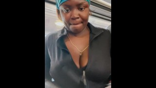 On The Amtrak Train Playing With My Titties In Public