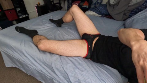 jack in socks and a jockstrap