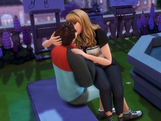 Collage Amour Dans Le Jardin (Sims 4) Fin Faciale
