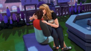 Collage amour dans le jardin (Sims 4) Fin faciale