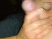 Preview 3 of Ball licking handjob facial