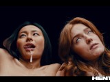 Real Life Hentai - Jia Lissa and Rae Lil Black fucked all the way through by alien monster