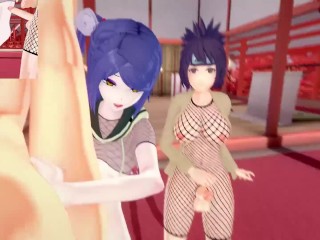 Naruto – Futa Konan and Futa Anko | Male taker POV [Hentai Animation]