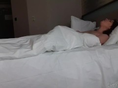 Early Morning Masturbation in Hotel Bed