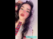 Preview 4 of Good Girl in School Girl Costume Latina Trans Wants to be Spanked and Fucked by a Daddy