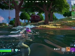 Fortnite gameplay (Lynx nude)