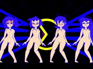 👯 Pac-Man Ghost Girls Dance 👻 | "Rave" (Steve Aoki, Showtek & MAKJ ft. Kris Kiss) | by: nimus8 😈