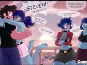 Preview 1 of Steven Fucks Lapis Lazuli and her Two Step Sisters Take Turns Riding His Huge Cock