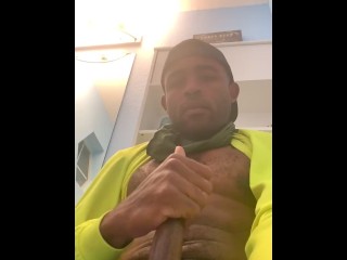 Black Guy Cums Fountains after a Hard Day of Work