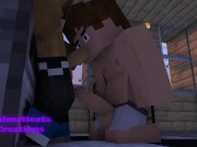 Preview 6 of Enoying my morning coffee while he enjoys my morning Cock / Minecraft Gay Sex Mod