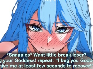 Aqua Converte Você Para Adorar Um Verdadeiro Goddess Hentai JOI (Femdom / Humilhação Degradação Breathplay)