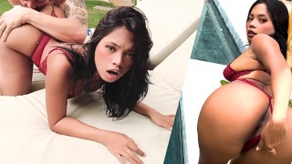 Cute Asian Gets Her First Anal Session In The Tropics