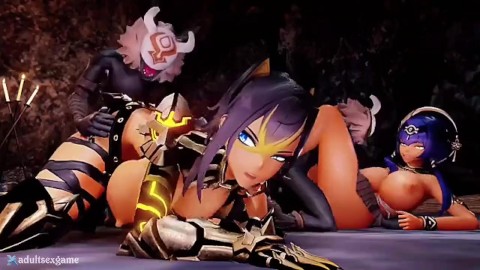 3D Animation Porn Candace & Dehya Group sex gangbang by monster (zxc77133) [genshin impact]