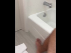 Hot & Steamy! Jerking off in the hotel bathroom!!! - Screenshot 3 of 16 - Solo