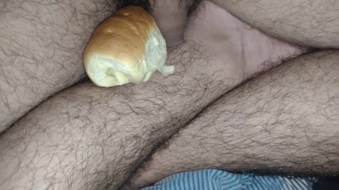 Bear hairy with his big hairy cock about to eat